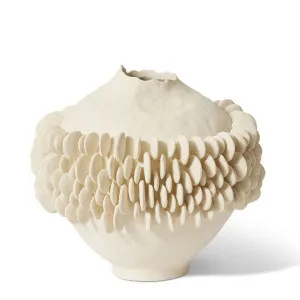 Leander Vessel Ivory - 33cm by James Lane, a Vases & Jars for sale on Style Sourcebook