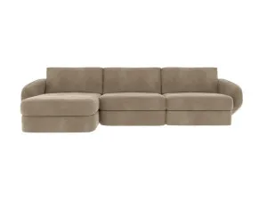 Esme Muse Soft Brown Chaise Sofa Left Arm Facing - 3 Seater by James Lane, a Sofas for sale on Style Sourcebook