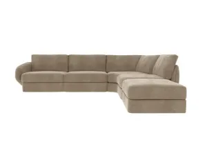Esme Muse Soft Brown Sofa - 5 Seater RAF Terminal by James Lane, a Sofas for sale on Style Sourcebook