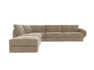 Esme Muse Soft Brown Sofa - 5 Seater LAF Terminal by James Lane, a Sofas for sale on Style Sourcebook