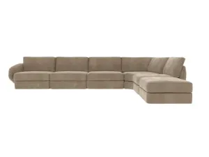 Esme Muse Soft Brown Sofa - 6 Seater RAF Terminal by James Lane, a Sofas for sale on Style Sourcebook