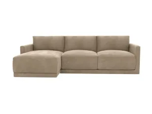 Haven Apt Muse Soft Brown Chaise Left Facing Sofa by James Lane, a Sofas for sale on Style Sourcebook