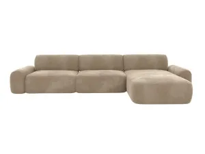 Beckett Muse Soft Brown Chaise Sofa - 3 Seater by James Lane, a Sofas for sale on Style Sourcebook