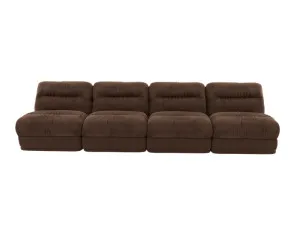 Reva Muse Chocolate 4 Seater Modular Sofa by James Lane, a Sofas for sale on Style Sourcebook