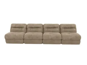 Reva Muse Soft Brown 4 Seater Modular Sofa by James Lane, a Sofas for sale on Style Sourcebook