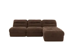 Reva Muse Chocolate 3 Seater Modular Chaise Sofa by James Lane, a Sofas for sale on Style Sourcebook
