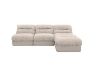 Reva Boucle Pumice 3 Seater Modular Chaise Sofa by James Lane, a Sofas for sale on Style Sourcebook