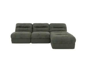 Reva Tribute Dark Jade 3 Seater Modular Chaise Sofa by James Lane, a Sofas for sale on Style Sourcebook