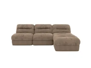 Reva Tribute Walnut 3 Seater Modular Chaise Sofa by James Lane, a Sofas for sale on Style Sourcebook