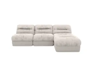 Reva Toorak Pearl 3 Seater Modular Chaise Sofa by James Lane, a Sofas for sale on Style Sourcebook