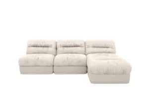 Reva View Cream 3 Seater Modular Chaise Sofa by James Lane, a Sofas for sale on Style Sourcebook