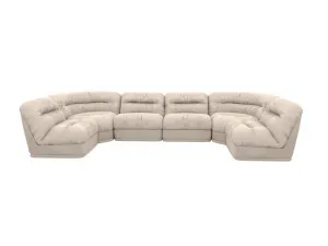 Reva Avon Taupe 6 Seater U-Shaped Modular Sofa by James Lane, a Sofas for sale on Style Sourcebook
