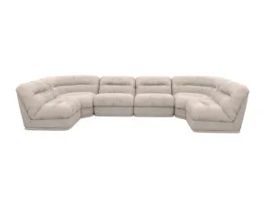 Reva Boucle Pumice 6 Seater U-Shaped Modular Sofa by James Lane, a Sofas for sale on Style Sourcebook