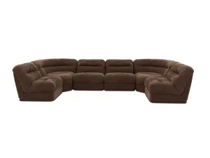Reva Muse Chocolate 6 Seater U-Shaped Modular Sofa by James Lane, a Sofas for sale on Style Sourcebook