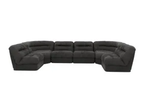 Reva California Charcoal 6 Seater U-Shaped Modular Sofa by James Lane, a Sofas for sale on Style Sourcebook
