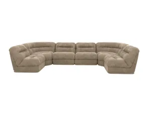 Reva Muse Soft Brown 6 Seater U-Shaped Modular Sofa by James Lane, a Sofas for sale on Style Sourcebook
