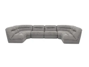 Reva Toorak Pebble 6 Seater U-Shaped Modular Sofa by James Lane, a Sofas for sale on Style Sourcebook