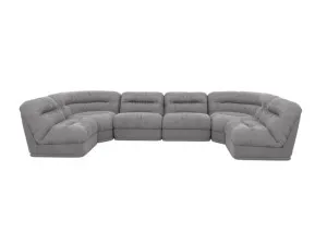 Reva View Steel 6 Seater U-Shaped Modular Sofa by James Lane, a Sofas for sale on Style Sourcebook