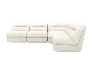 Reva Boucle Ivory 4 Seater Modular Corner Sofa by James Lane, a Sofas for sale on Style Sourcebook