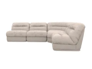 Reva Boucle Pumice 4 Seater Modular Corner Sofa by James Lane, a Sofas for sale on Style Sourcebook