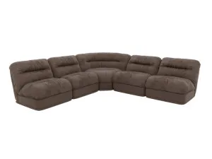 Reva Muse Mink 5 Seater Modular Corner Sofa by James Lane, a Sofas for sale on Style Sourcebook