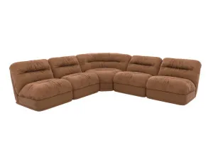 Reva Tribute Chestnut 5 Seater Modular Corner Sofa by James Lane, a Sofas for sale on Style Sourcebook