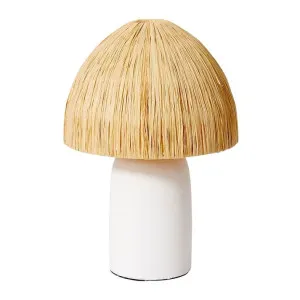 Aiyana Table Lamp Natural/White - 40cm by James Lane, a Lighting for sale on Style Sourcebook