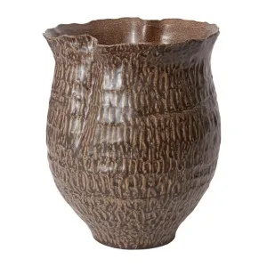Luciano Porcelain Dark Brown Vase by James Lane, a Vases & Jars for sale on Style Sourcebook