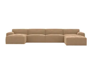 Copenhagen Avon Honey Chaise Sofa - 5 Seater U Shaped Modular by James Lane, a Sofas for sale on Style Sourcebook