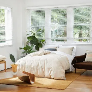 Blanket Stitch Oatmeal Quilt Cover Set by Kas Australia, a Quilts & Bedspreads for sale on Style Sourcebook