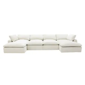 Skye MKII Muse Flax Modular Chaise Sofa - 4 Seater by James Lane, a Sofas for sale on Style Sourcebook