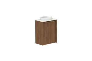 Eli Mini 400 Centre Bowl Vanity, Wall Hung, Florentine Walnut by ADP, a Vanities for sale on Style Sourcebook