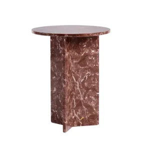 Muse James Marble Side Table Burgundy by Muse, a Side Table for sale on Style Sourcebook
