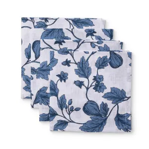 Morgan Cotton Dark Blue Napkins Set/4 by Madras Link, a Napkins for sale on Style Sourcebook