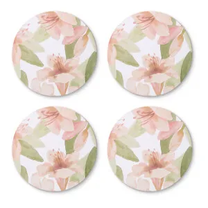 Set of 4 Rhododendron Round Hard Coasters by Madras Link, a Tableware for sale on Style Sourcebook