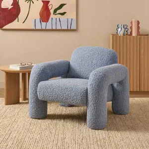 Felix Teddy Occasional Chair - Pale Blue - Mocka by Mocka., a Chairs for sale on Style Sourcebook
