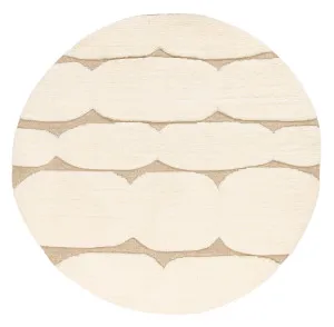 Olympia Ivory Textured Wool Round Rug by Miss Amara, a Shag Rugs for sale on Style Sourcebook