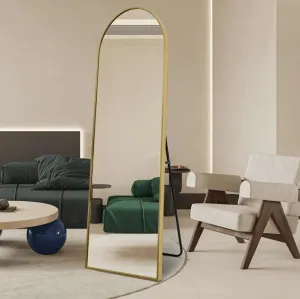 Rose Gold Arched Full Length Mirror 40cm x 150cm by Luxe Mirrors, a Mirrors for sale on Style Sourcebook