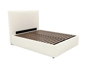 Havana Leo Gas Lift Bed Boucle Ivory Queen by James Lane, a Beds & Bed Frames for sale on Style Sourcebook