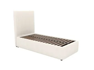 Valor Leo Gas Lift Bed Boucle Ivory Single by James Lane, a Beds & Bed Frames for sale on Style Sourcebook