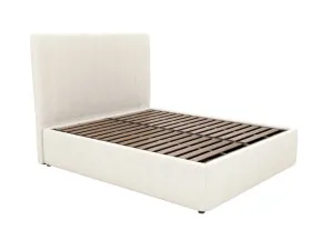 Valor Leo Gas Lift Bed Boucle Ivory Queen by James Lane, a Beds & Bed Frames for sale on Style Sourcebook