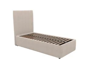 Valor Leo Gas Lift Bed Boucle Pumice King Single by James Lane, a Beds & Bed Frames for sale on Style Sourcebook