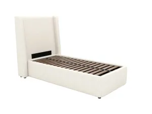 Wing Leo Gas Lift Bed Boucle Ivory King Single by James Lane, a Beds & Bed Frames for sale on Style Sourcebook