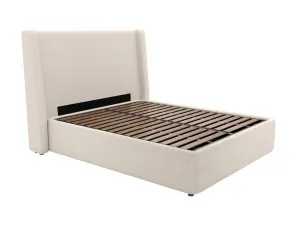 Wing Leo Gas Lift Bed View Cream by James Lane, a Beds & Bed Frames for sale on Style Sourcebook