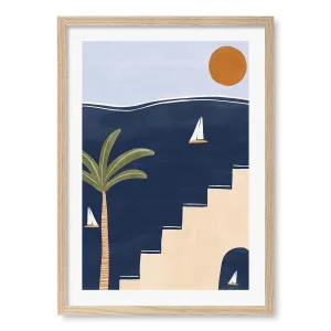 Mediterranean Summer Steps Wall Art Print by Ivy Green by Profile Australia, a Prints for sale on Style Sourcebook