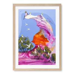 Colourful Cockatoo Roost Wall Art Print by Adam Bogusz by Profile Australia, a Prints for sale on Style Sourcebook