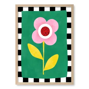 Playful Pink Flower Wall Art Print by Elena Ristova by Profile Australia, a Prints for sale on Style Sourcebook