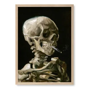 Head of a Skeleton with a Burning Cigarette - Van Gogh Art Print by Profile Australia, a Prints for sale on Style Sourcebook