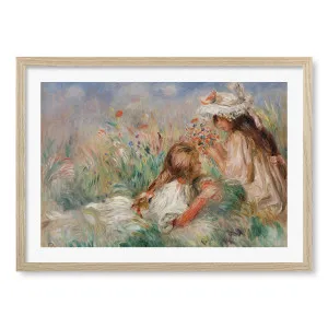 Girls in the Grass Arranging a Bouquet - Renoir Art Print by Profile Australia, a Prints for sale on Style Sourcebook