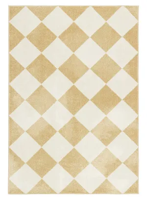 Dominique Yellow Harlequin Rug by Miss Amara, a Kids Rugs for sale on Style Sourcebook